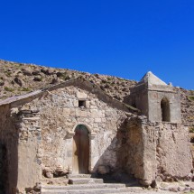 Church of the small village on Laguna Salinas